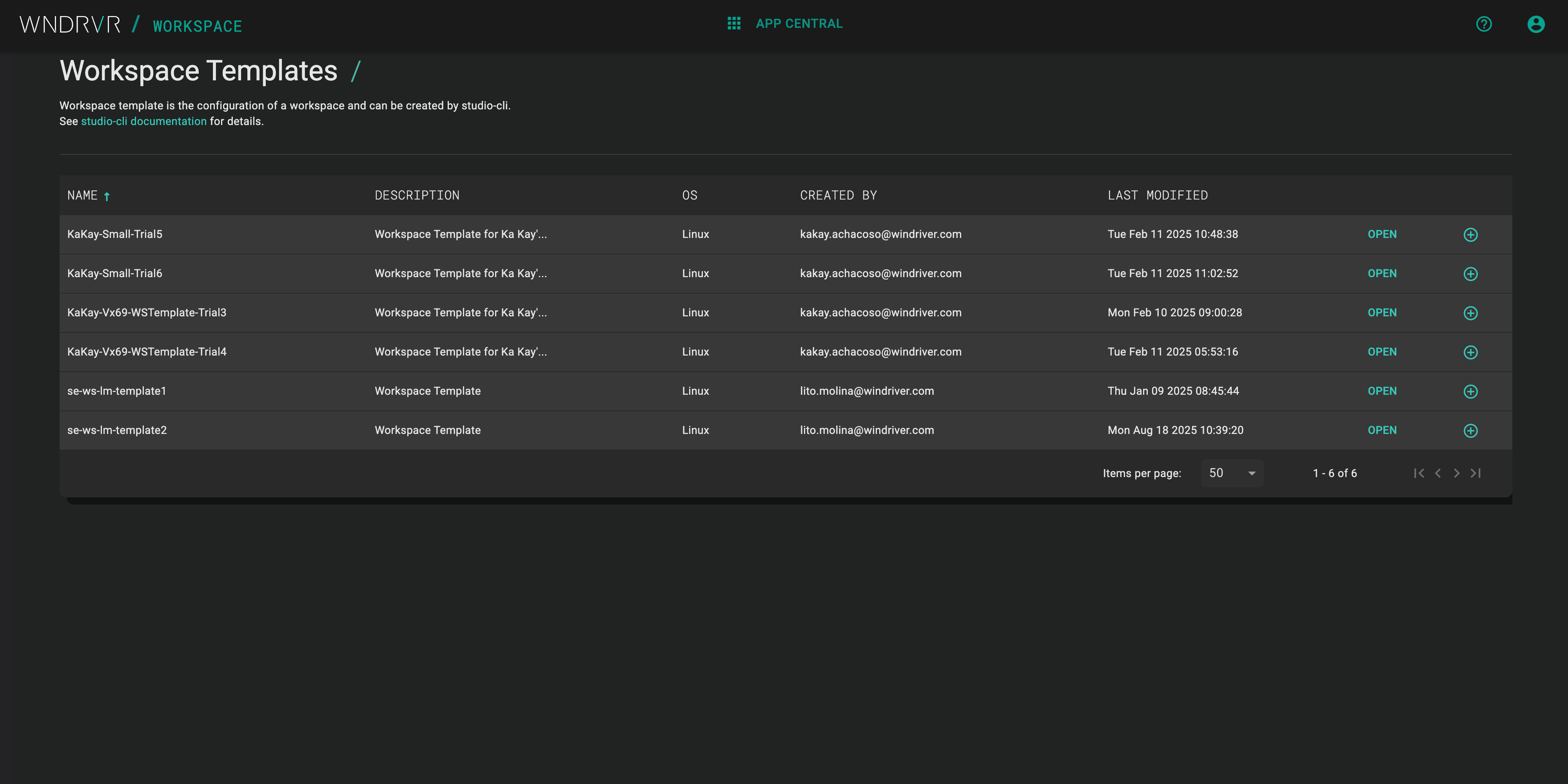 Workspace tool screenshot